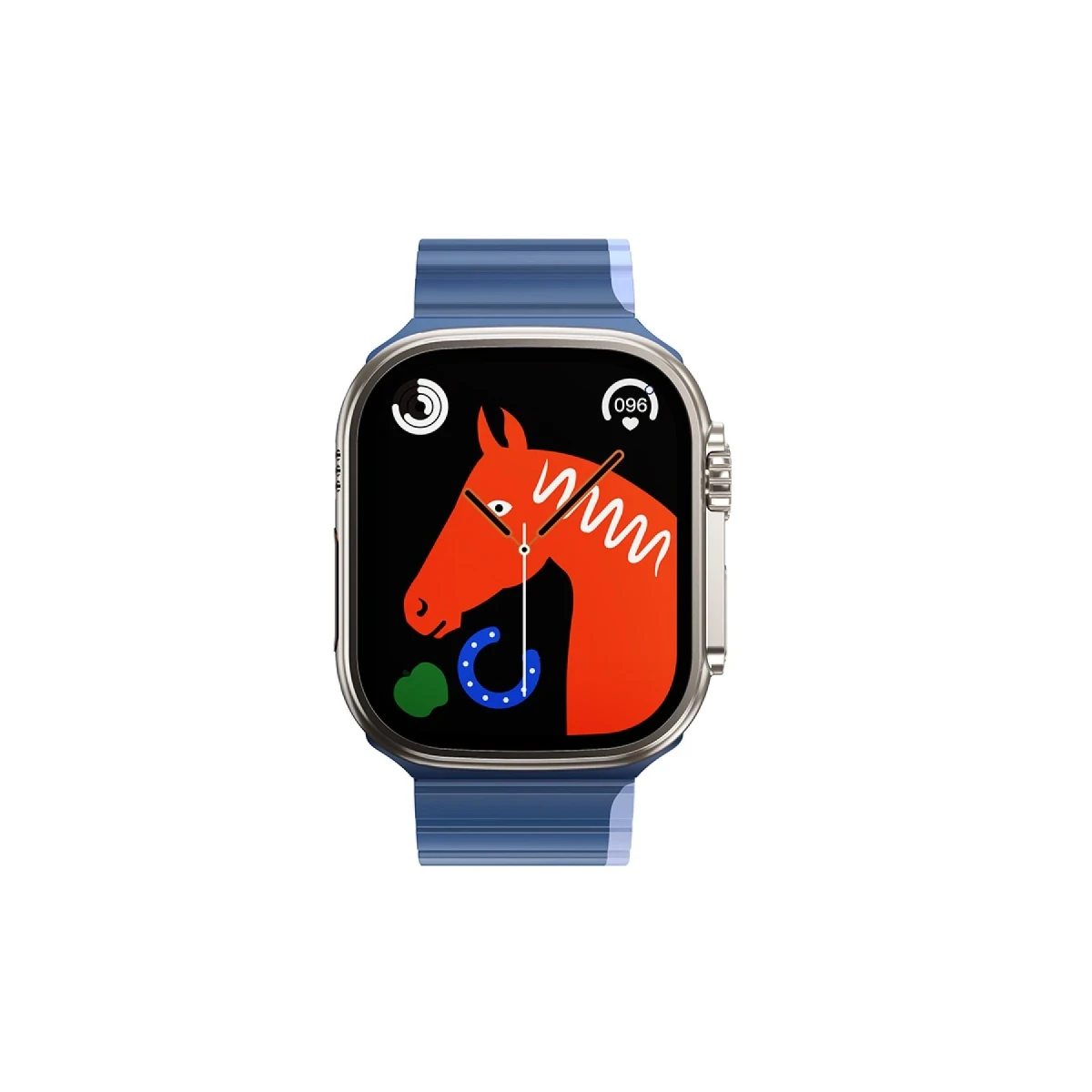 Hoco. Apple Watch 38mm AS102 Silikon Kordon - Koyu Mavi-Açık Mavi