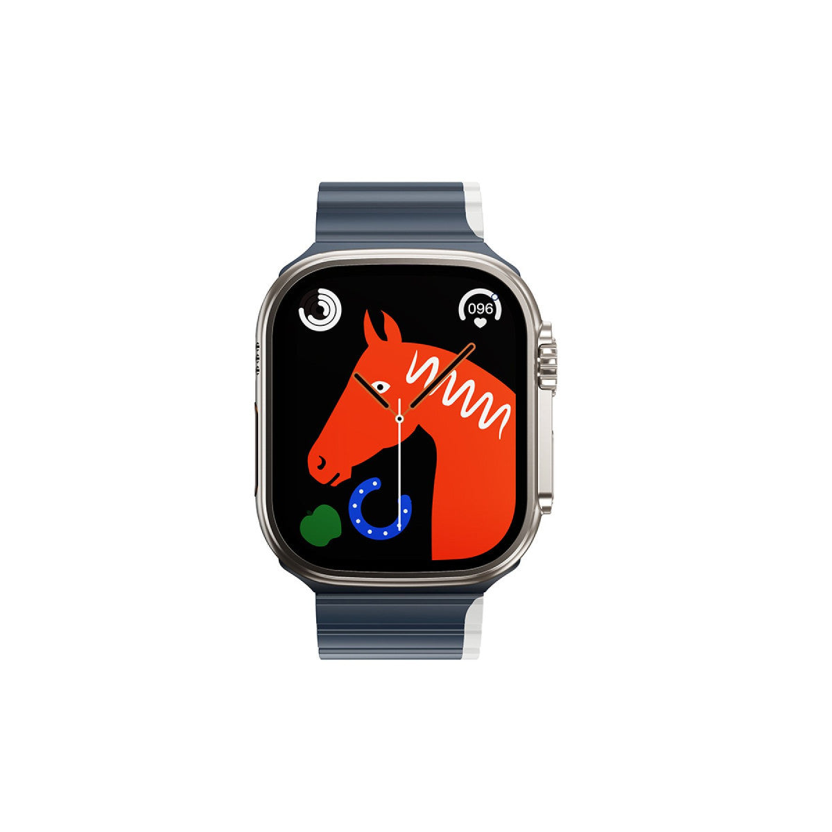 Hoco. Apple Watch 38mm AS102 Silikon Kordon - Lacivert-Gri