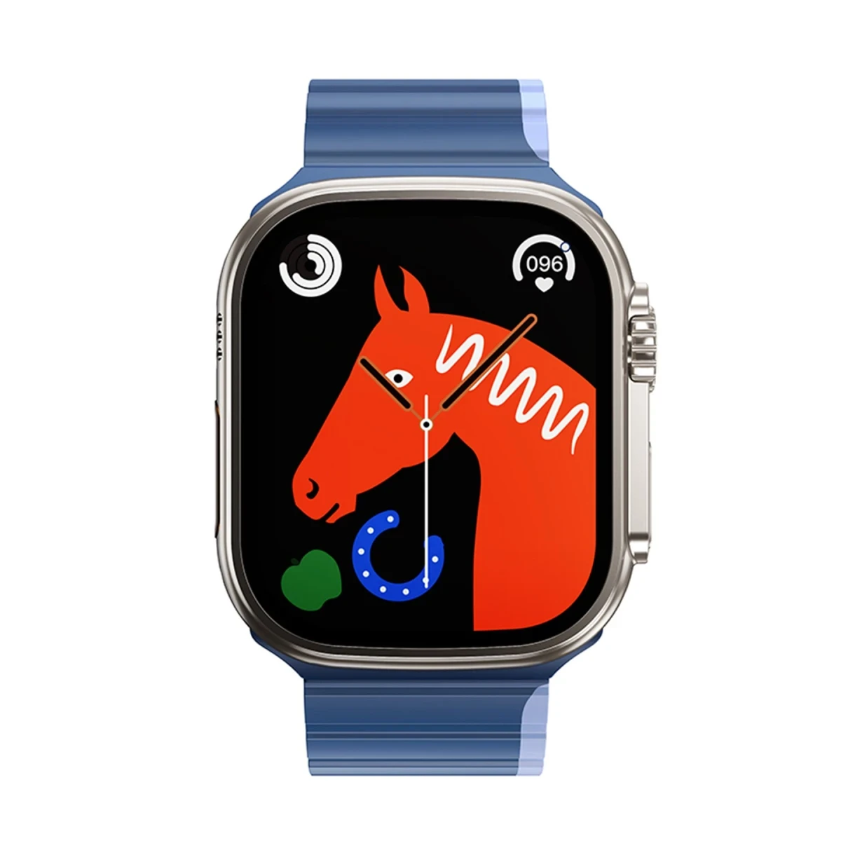Hoco. Apple Watch 42mm AS102 Silikon Kordon - Koyu Mavi-Açık Mavi