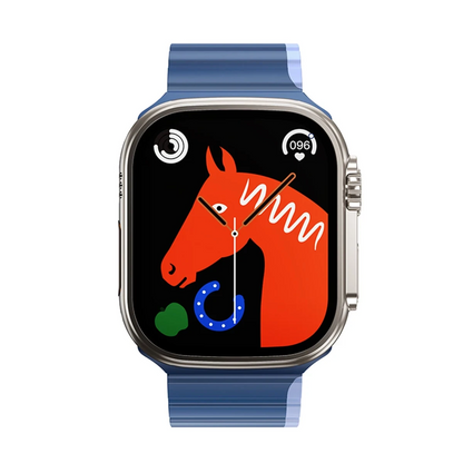 Hoco. Apple Watch 42mm AS102 Silikon Kordon - Koyu Mavi-Açık Mavi