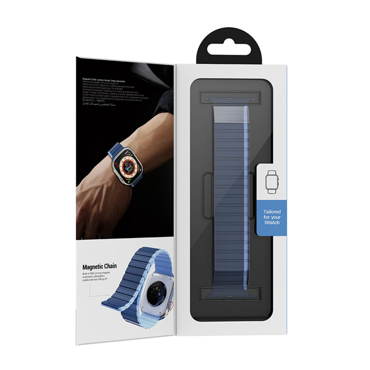 Hoco. Apple Watch 42mm AS102 Silikon Kordon - Lacivert-Gri