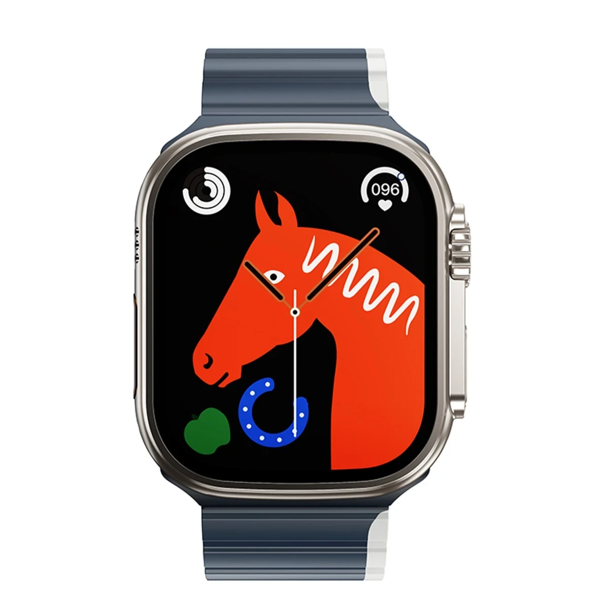 Hoco. Apple Watch 42mm AS102 Silikon Kordon - Lacivert-Gri