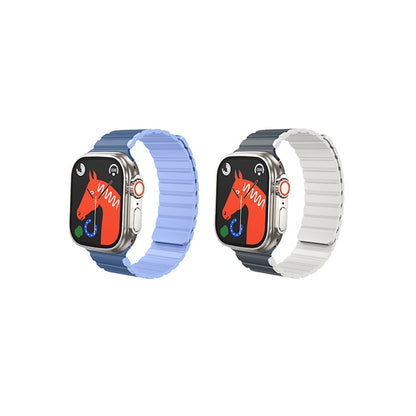 Hoco. Apple Watch 42mm AS102 Silikon Kordon - Lacivert-Gri
