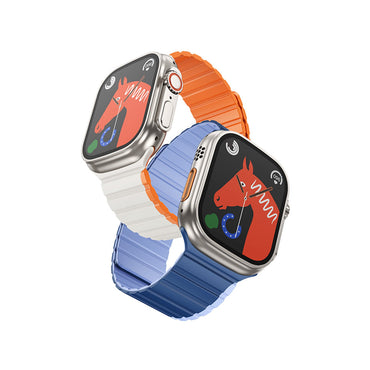Hoco. Apple Watch 42mm AS102 Silikon Kordon - Lacivert-Gri
