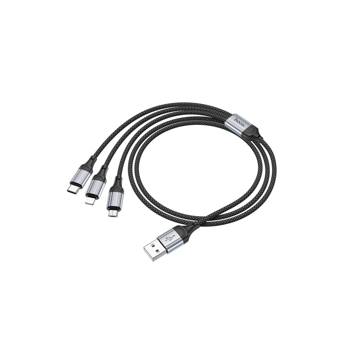 Hoco. X102 Fresh 1M 2.4A 3in1 USB to Type-C / Lightning ve Micro Çıkışlı Hızlı Şarj Data Kablosu