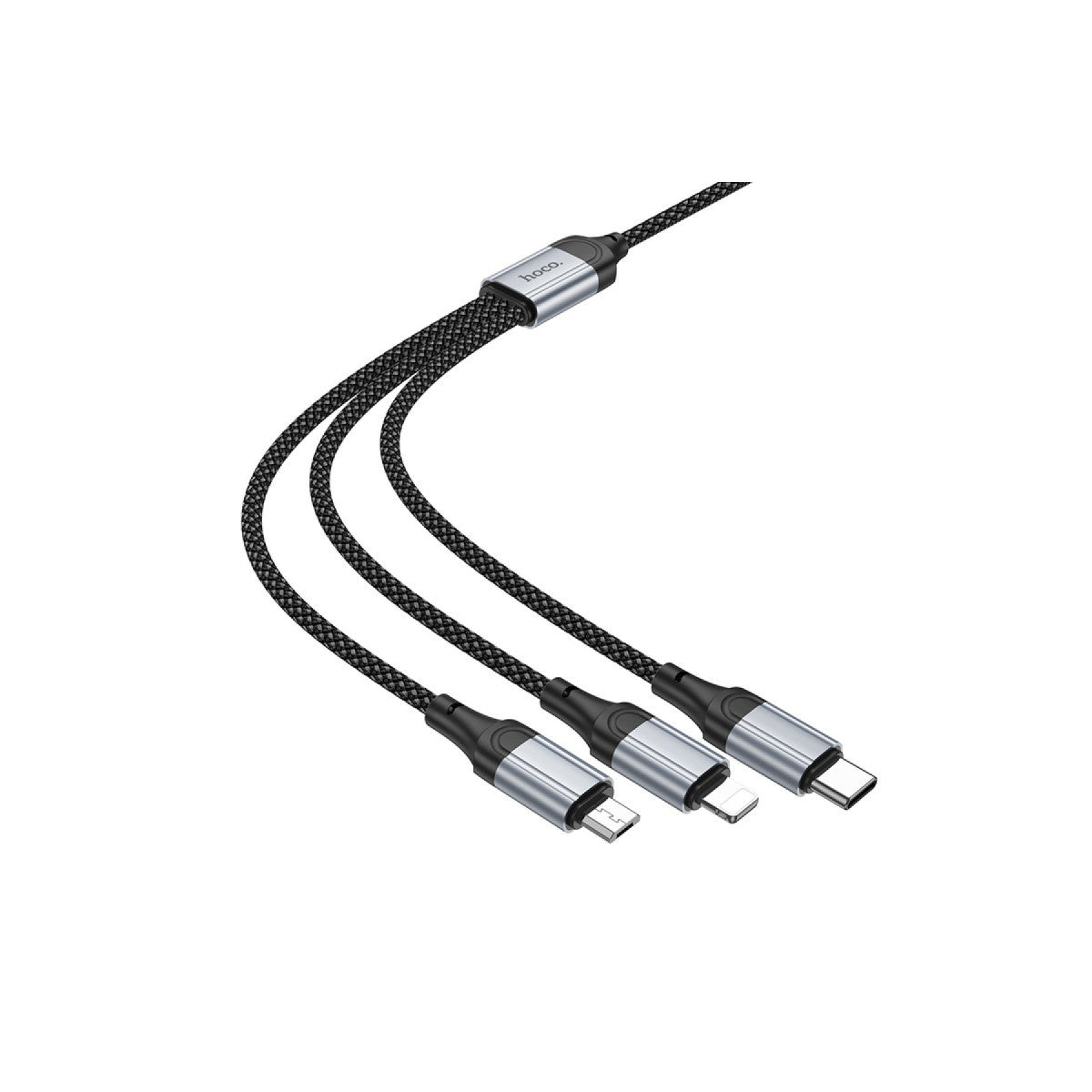 Hoco. X102 Fresh 1M 2.4A 3in1 USB to Type-C / Lightning ve Micro Çıkışlı Hızlı Şarj Data Kablosu