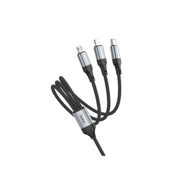 Hoco. X102 Fresh 1M 2.4A 3in1 USB to Type-C / Lightning ve Micro Çıkışlı Hızlı Şarj Data Kablosu
