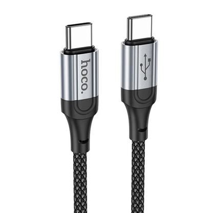 Hoco. X102 Fresh 1M 60W Type-C to Type-C PD Hızlı Şarj Data Kablosu - Siyah