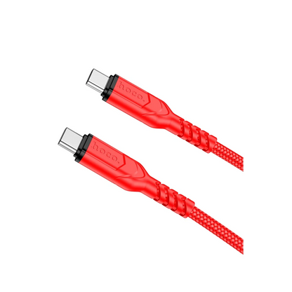 Hoco. X59 1M 60W PD Type-C to Type-C Şarj Data Kablosu - Kırmızı