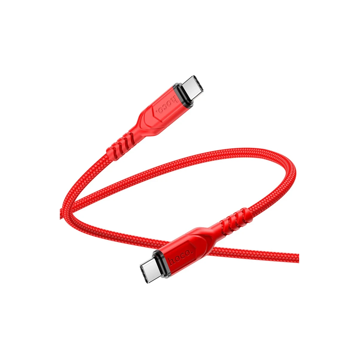Hoco. X59 1M 60W PD Type-C to Type-C Şarj Data Kablosu - Kırmızı