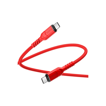 Hoco. X59 1M 60W PD Type-C to Type-C Şarj Data Kablosu - Kırmızı