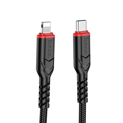 Hoco. X59 Victory 1M 20W Type-C to Lightning PD Hızlı Şarj Data Kablosu - Siyah