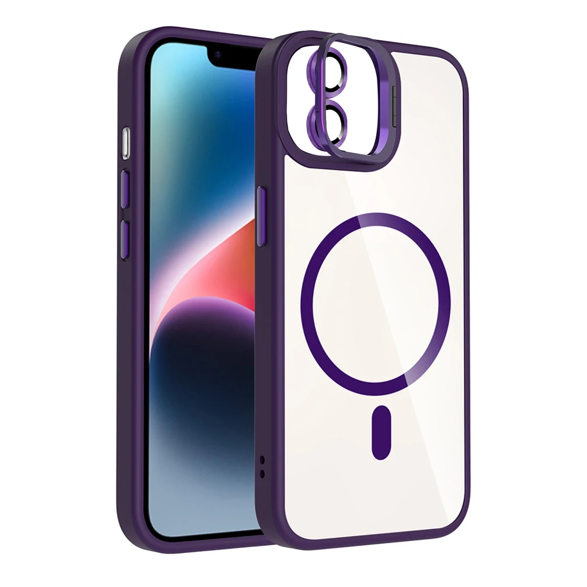 Joko Apple iPhone 11 Remim Lensli Magsafe Standlı Kapak - Derin Mor