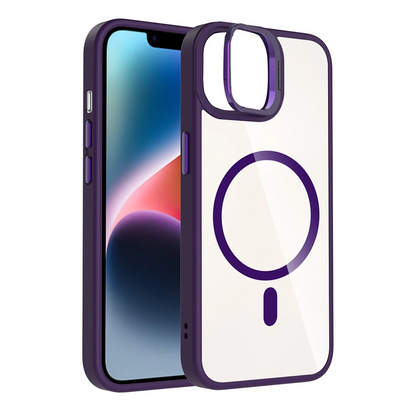 Joko Apple iPhone 11 Remim Lensli Magsafe Standlı Kapak - Derin Mor