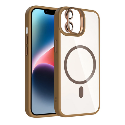 Joko Apple iPhone 11 Remim Lensli Magsafe Standlı Kapak - Kahverengi