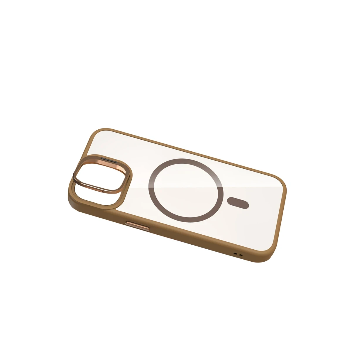 Joko Apple iPhone 11 Remim Lensli Magsafe Standlı Kapak - Kahverengi