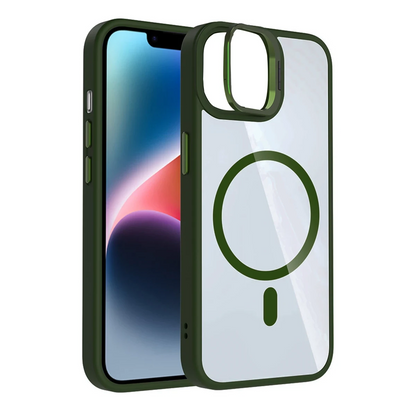 Joko Apple iPhone 11 Remim Lensli Magsafe Standlı Kapak - Koyu Yeşil