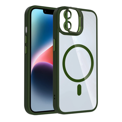 Joko Apple iPhone 11 Remim Lensli Magsafe Standlı Kapak - Koyu Yeşil