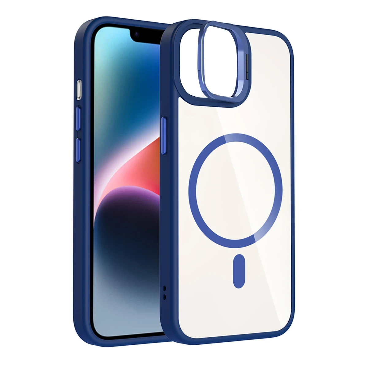 Joko Apple iPhone 11 Remim Lensli Magsafe Standlı Kapak - Lacivert