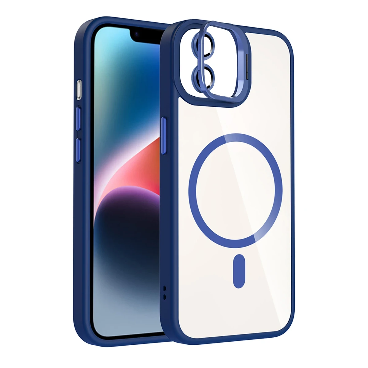 Joko Apple iPhone 11 Remim Lensli Magsafe Standlı Kapak - Lacivert