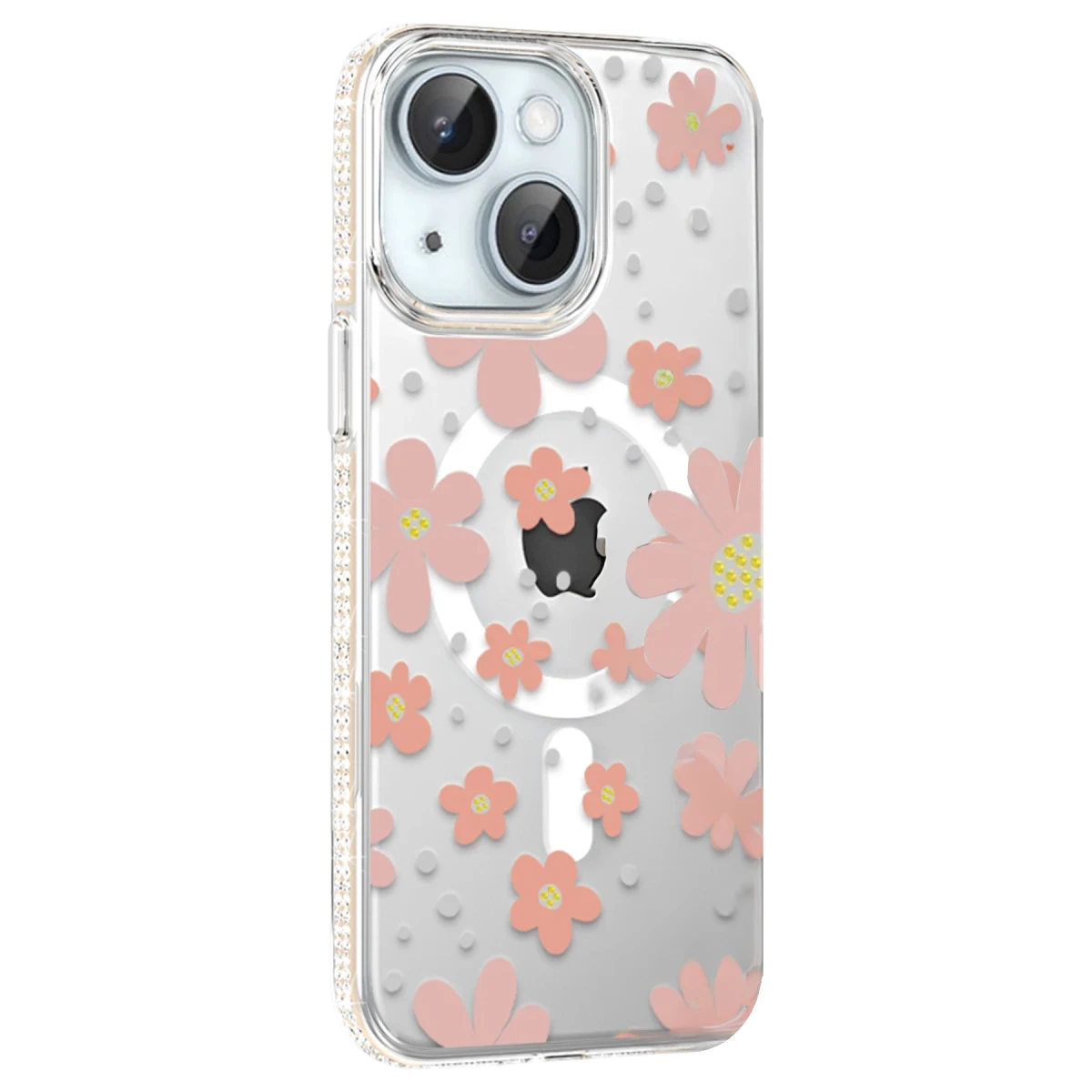 Joko Apple iPhone 14 Floral Magsafe Kapak - Pembe