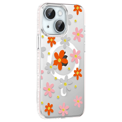 Joko Apple iPhone 14 Floral Magsafe Kapak - Turuncu