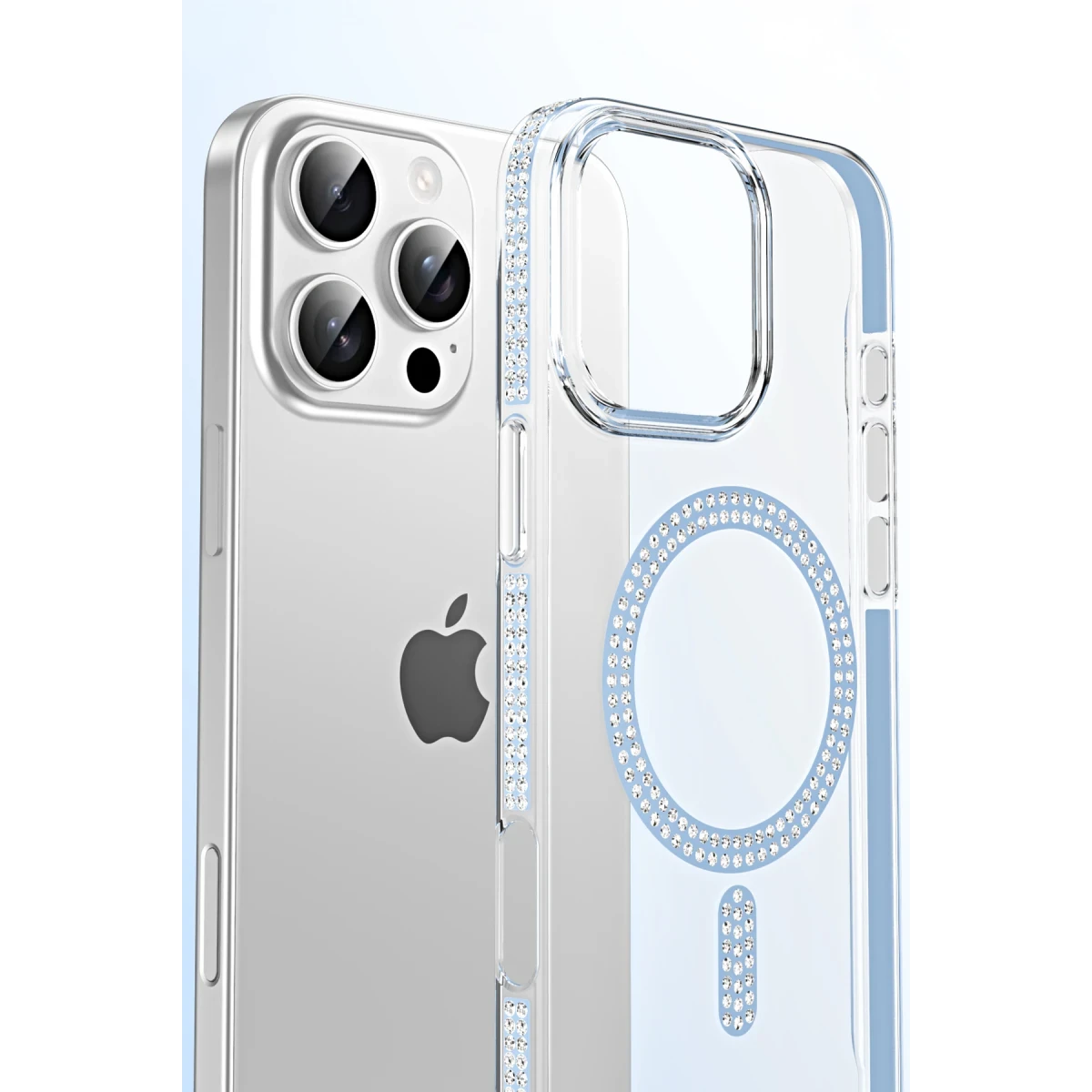 Joko Apple iPhone 14 Pro Max Move Taşlı Magsafe Kapak - Natural Grey