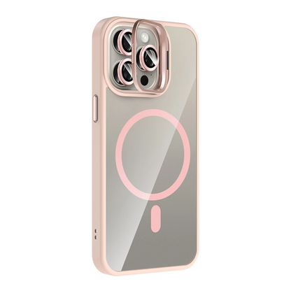 Joko Apple iPhone 14 Pro Max Remim Lensli Magsafe Standlı Kapak - Pembe