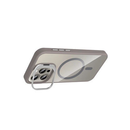 Joko Apple iPhone 14 Pro Max Remim Lensli Magsafe Standlı Kapak - Titan Gri