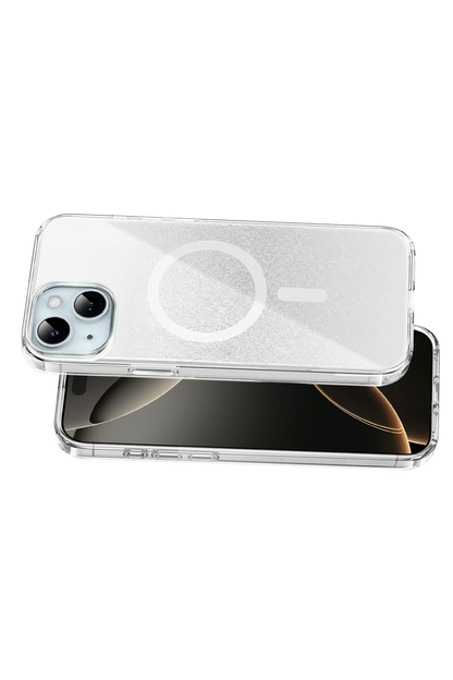 Onegif Apple iPhone 14 Sora Simli Magsafe Kapak - Beyaz