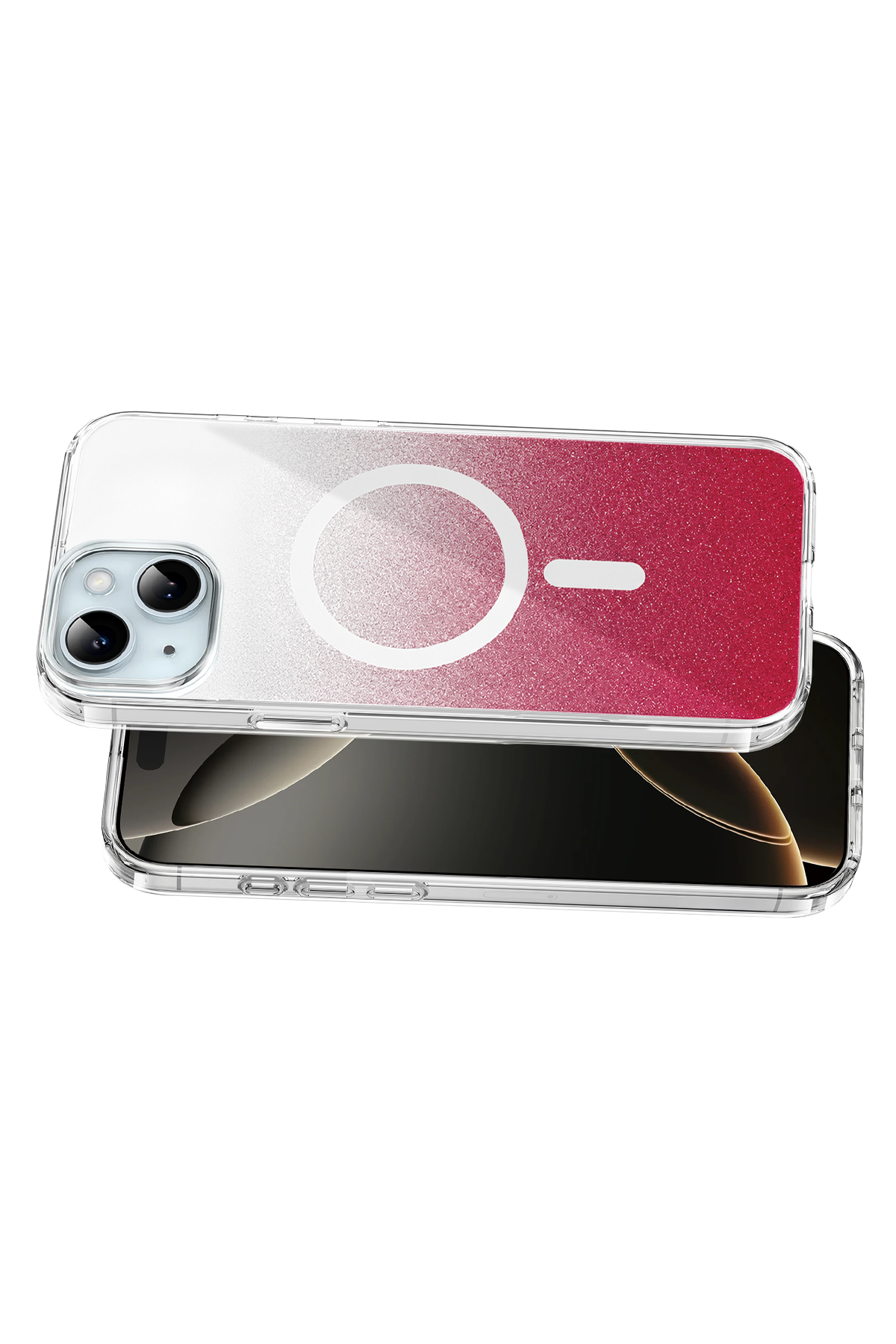 Onegif Apple iPhone 14 Sora Simli Magsafe Kapak - Kırmızı