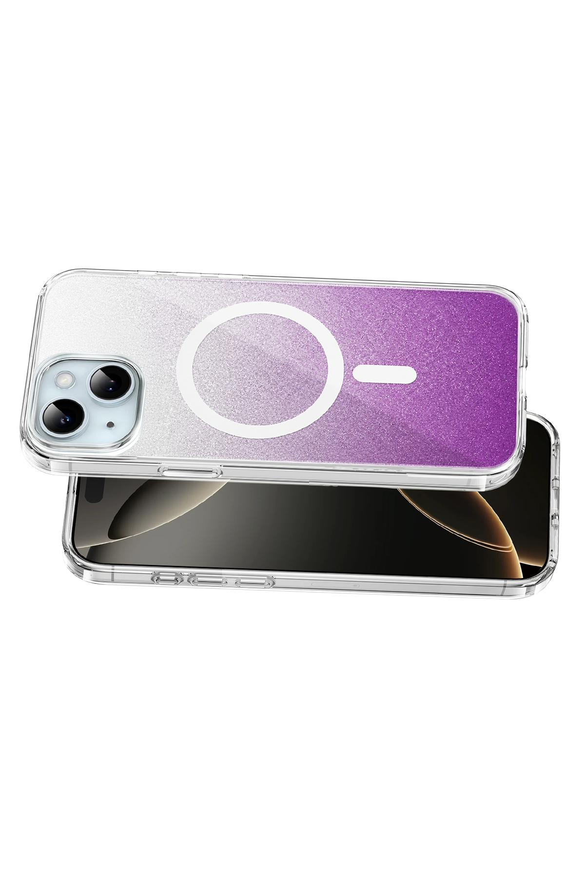 Onegif Apple iPhone 14 Sora Simli Magsafe Kapak - Mor