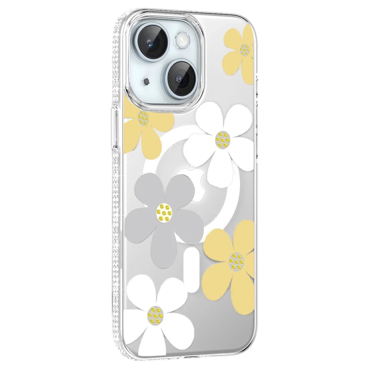 Joko Apple iPhone 15 Floral Magsafe Kapak - Sarı