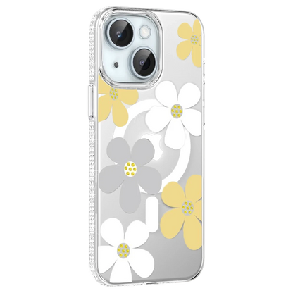 Joko Apple iPhone 15 Floral Magsafe Kapak - Sarı