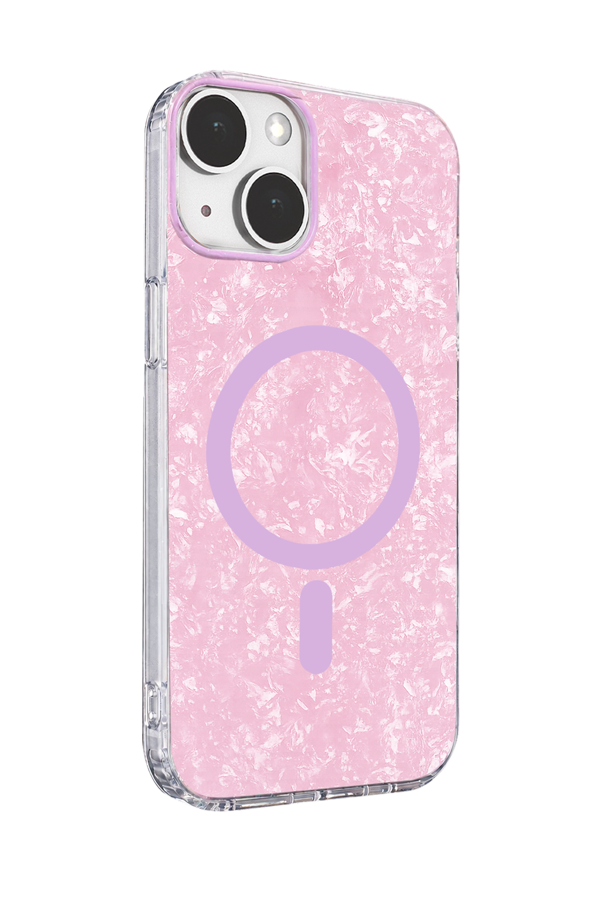 Onegif Apple iPhone 15 Mila Dalgalı Magsafe Kapak - Lila