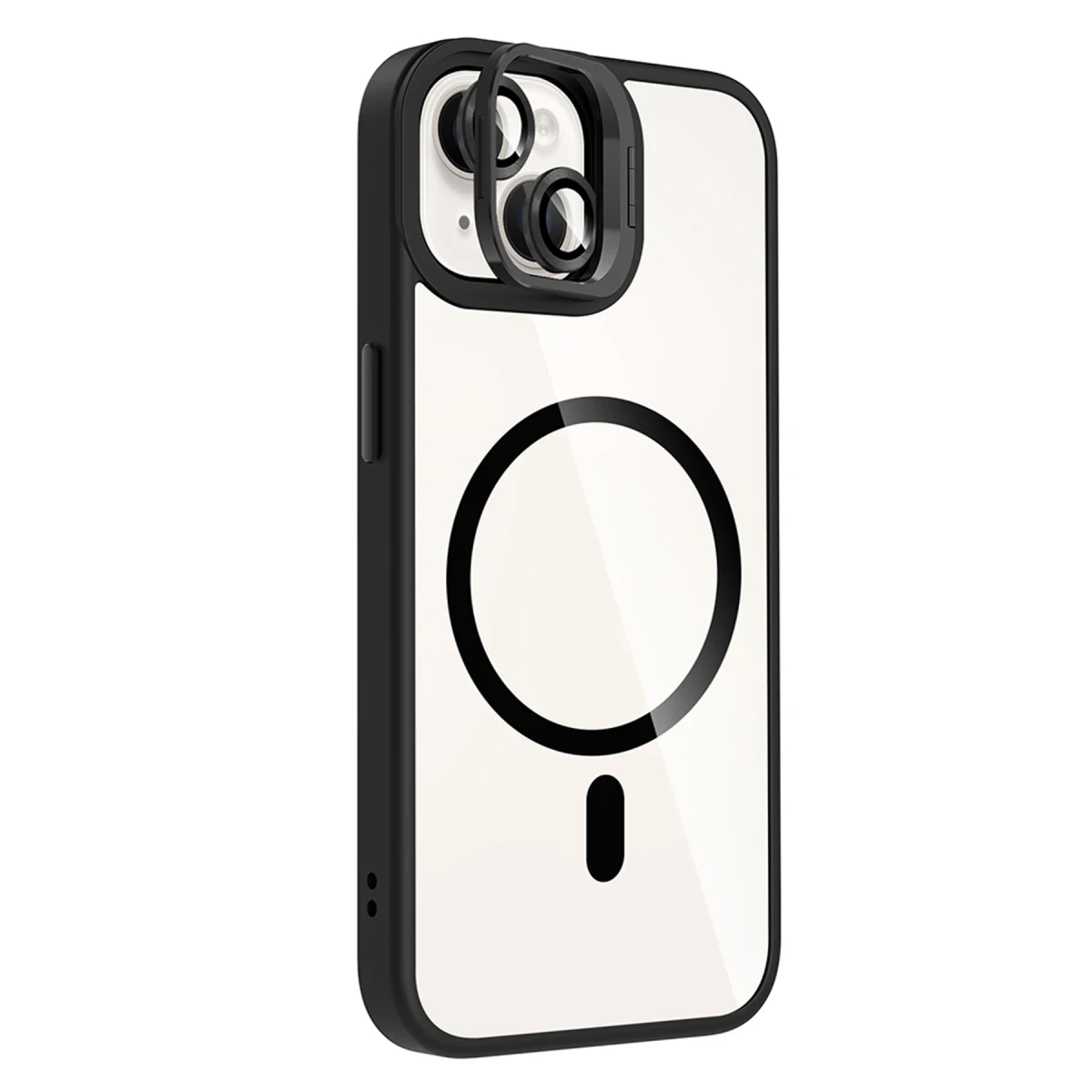 Joko Apple iPhone 15 Plus Remim Lensli Magsafe Standlı Kapak - Siyah