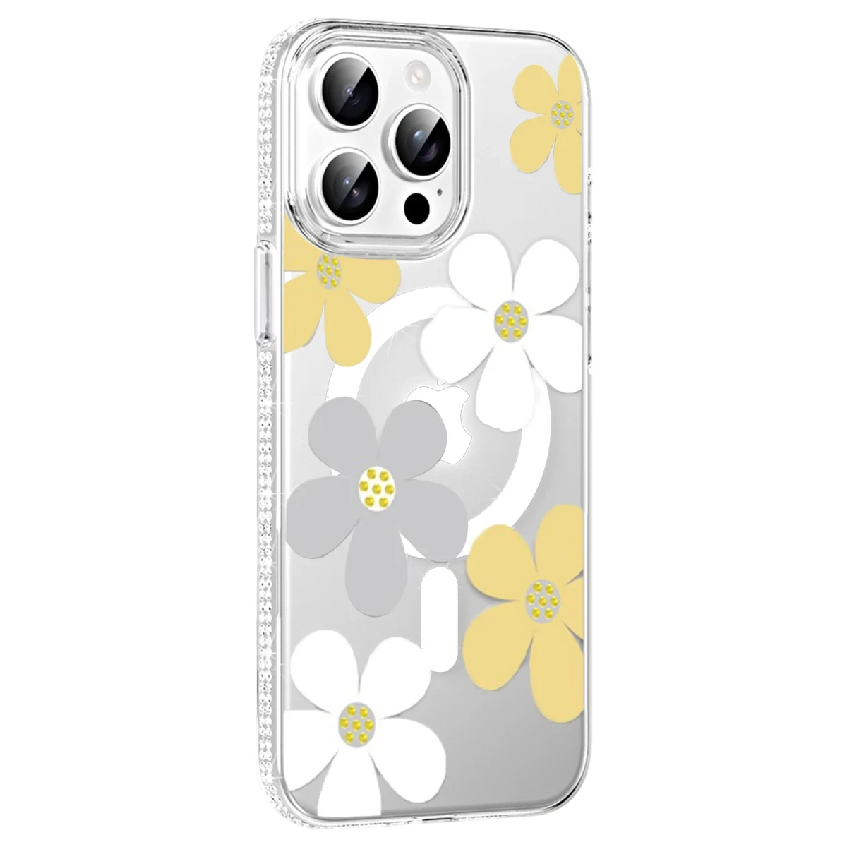 Joko Apple iPhone 15 Pro Max Floral Magsafe Kapak - Sarı
