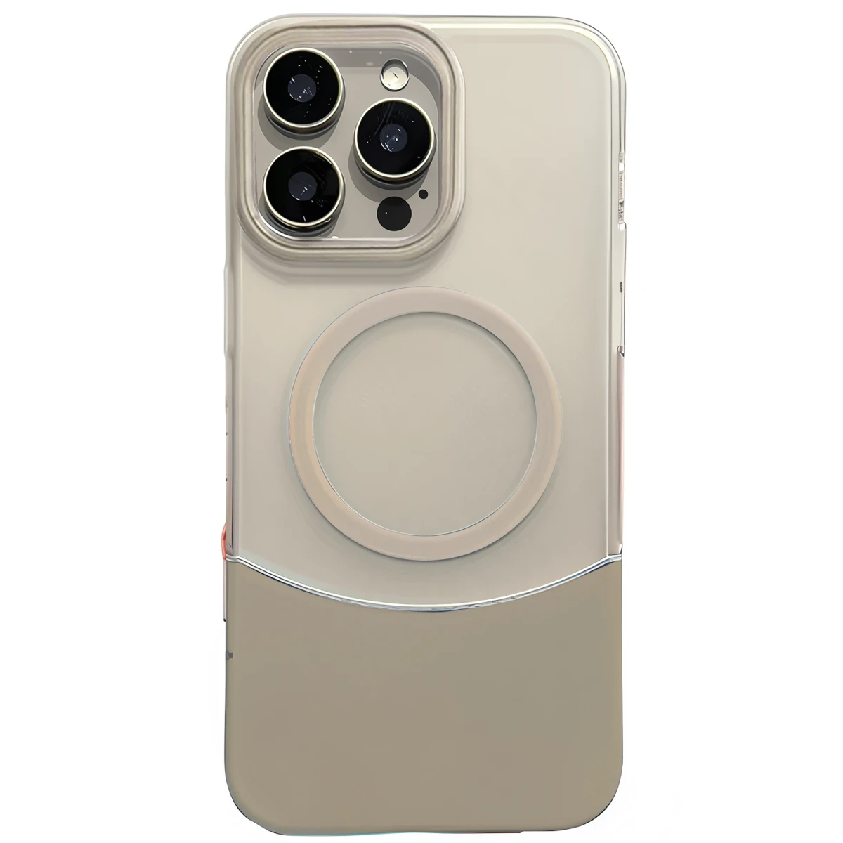 Joko Apple iPhone 15 Pro Max Velar Magsafe Kapak - Natural Grey