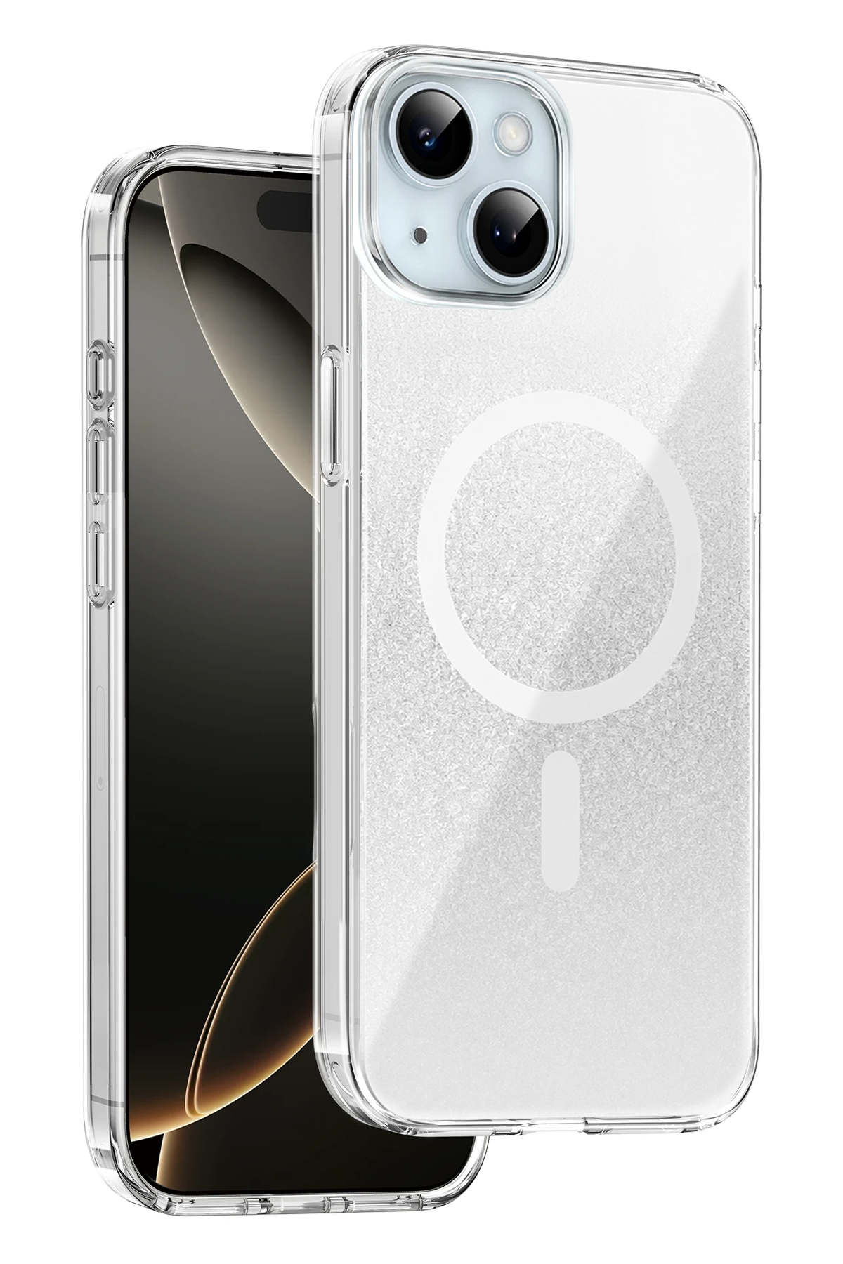 Onegif Apple iPhone 15 Sora Simli Magsafe Kapak - Beyaz