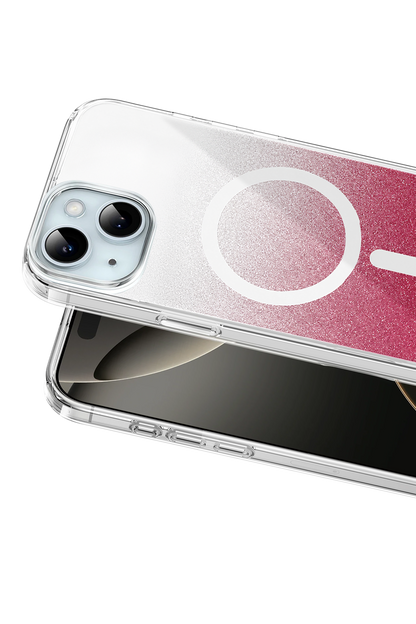 Onegif Apple iPhone 15 Sora Simli Magsafe Kapak - Kırmızı