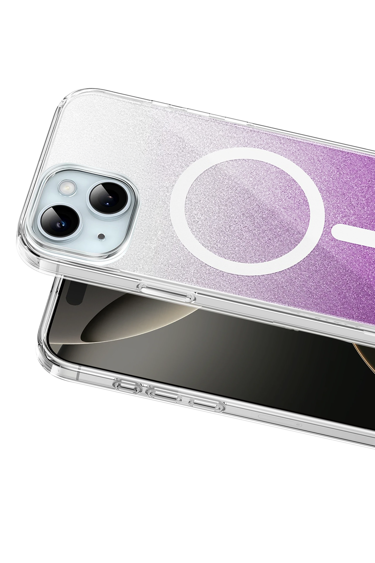 Onegif Apple iPhone 15 Sora Simli Magsafe Kapak - Mor