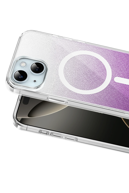 Onegif Apple iPhone 15 Sora Simli Magsafe Kapak - Mor