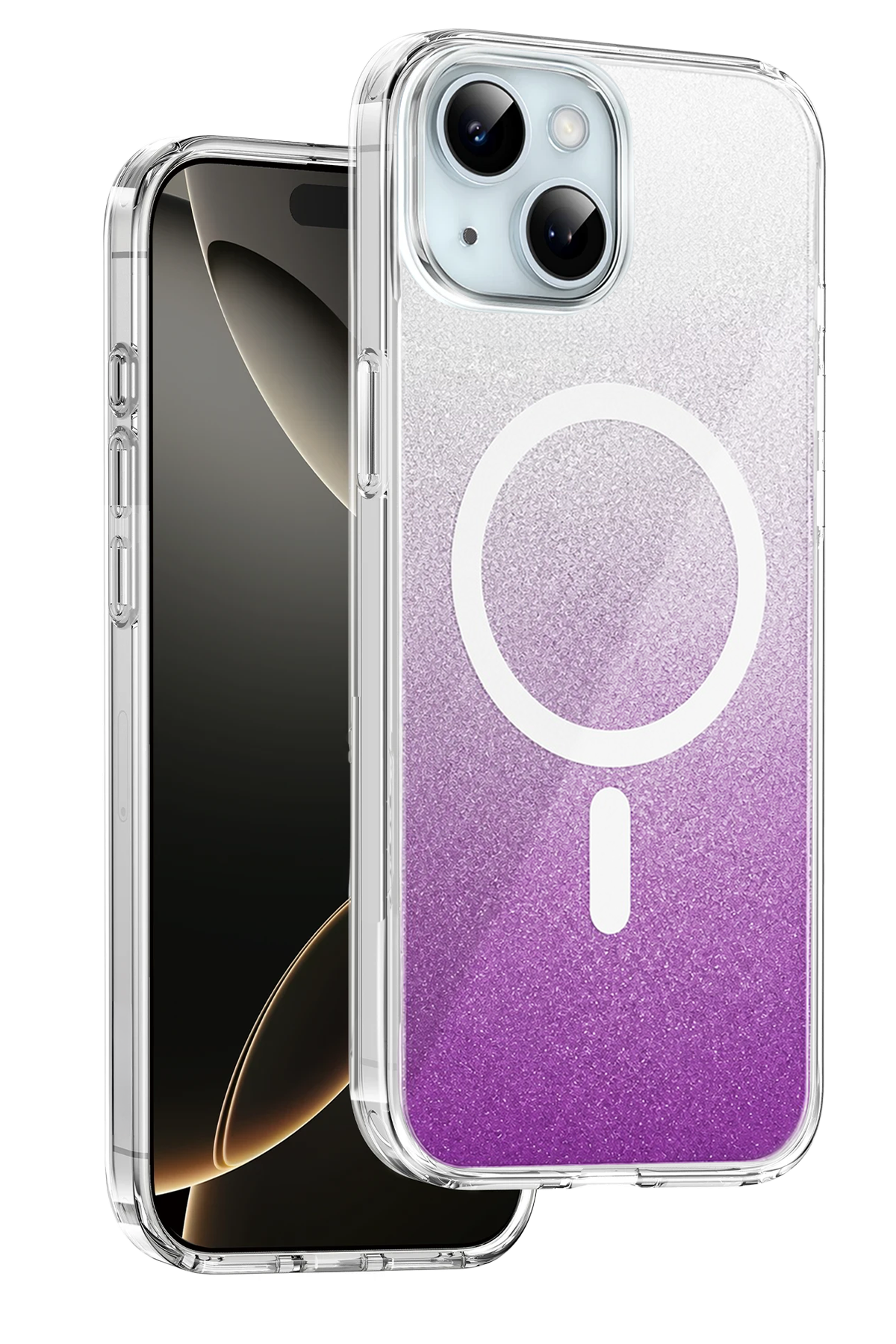 Onegif Apple iPhone 15 Sora Simli Magsafe Kapak - Mor