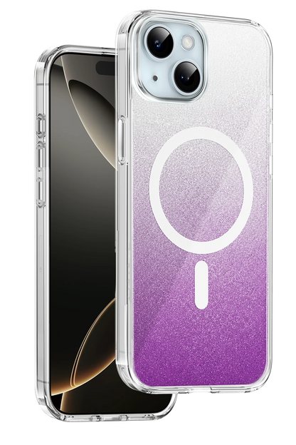 Onegif Apple iPhone 15 Sora Simli Magsafe Kapak - Mor
