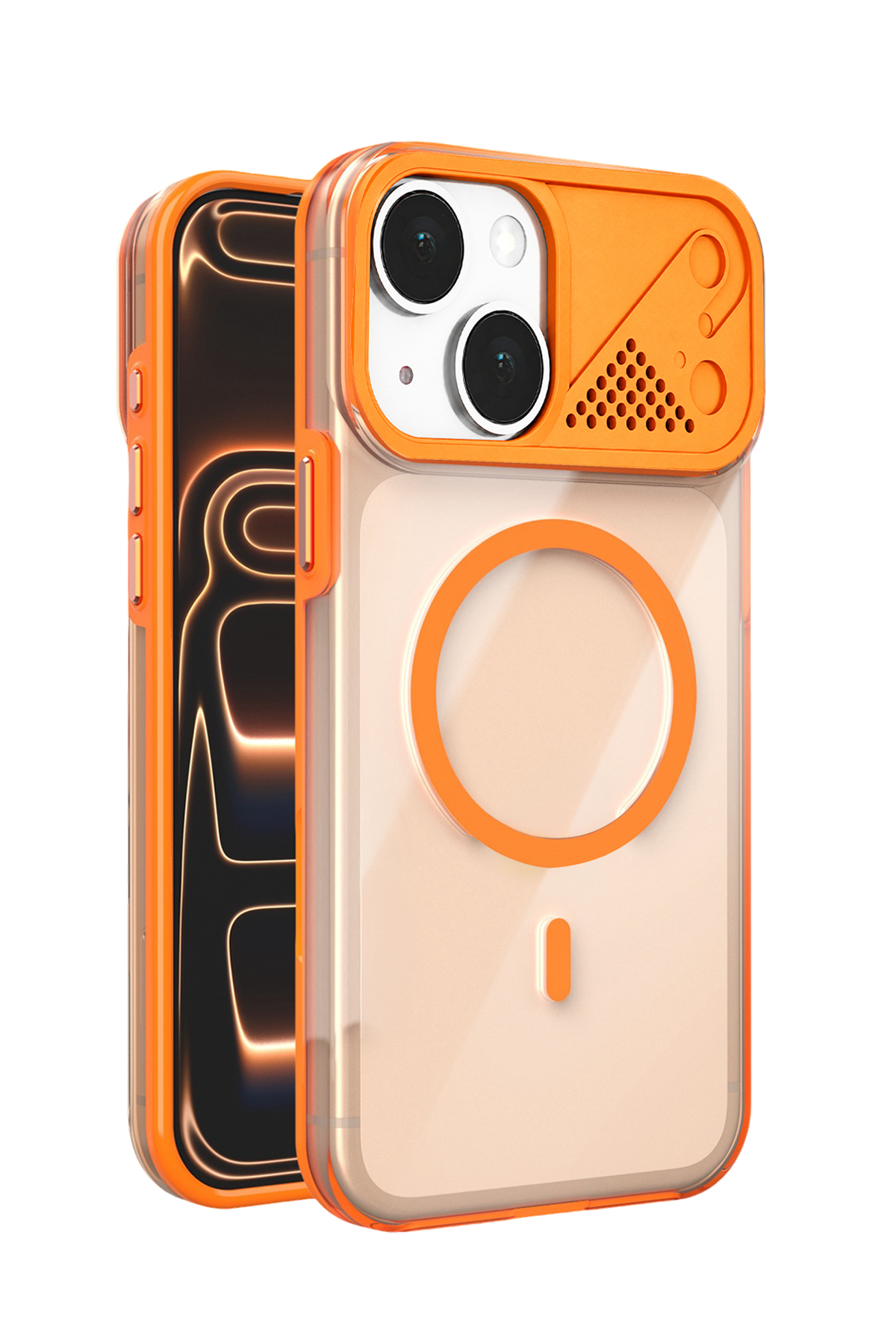 Joko Apple iPhone 15 Zinko Magsafe Kapak - Turuncu