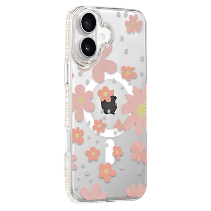 Joko Apple iPhone 16 Floral Magsafe Kapak - Pembe