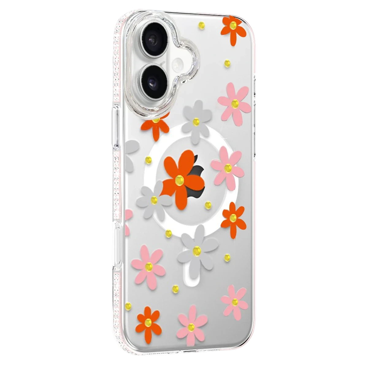 Joko Apple iPhone 16 Floral Magsafe Kapak - Turuncu