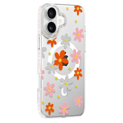 Joko Apple iPhone 16 Floral Magsafe Kapak - Turuncu