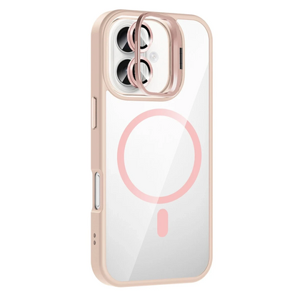 Joko Apple iPhone 16 Plus Remim Lensli Magsafe Standlı Kapak - Pembe