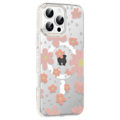Joko Apple iPhone 16 Pro Max Floral Magsafe Kapak - Pembe